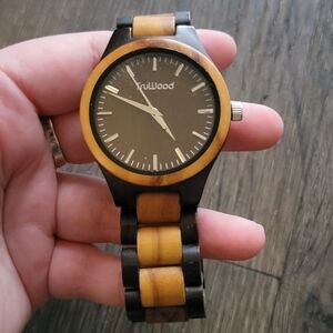 TruWood Two-Tone Wooden Watch UNTESTED.